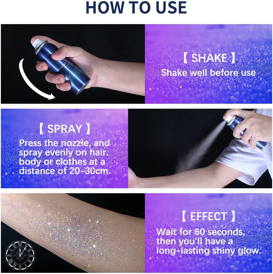 Body Glitter Spray – All-Day Shine with Zero Fallout