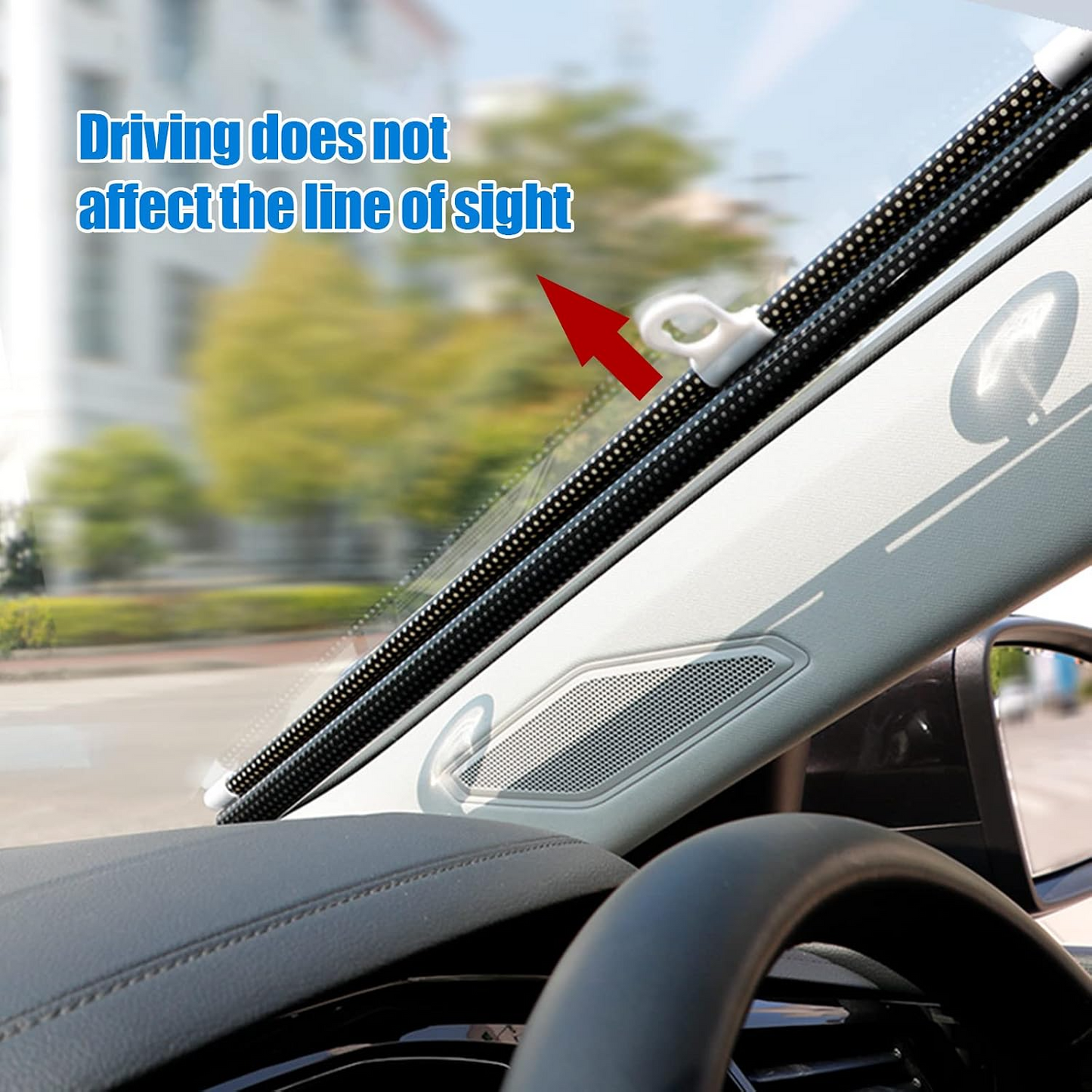 Retractable Car Window Sunshade – Nail Free Suction Cup Blackout Roller Blind