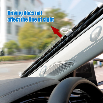 Retractable Car Window Sunshade – Nail Free Suction Cup Blackout Roller Blind