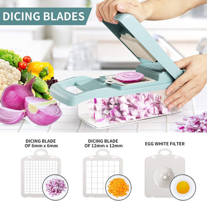 KitchenPro 14-in-1 Vegetable Slicer Set – Chop, Slice & Grate with Ease