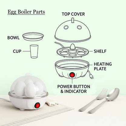 Electric Egg Boiler Steamer – Triple Layer with Auto Power-Off