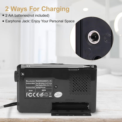 Portable Digital Display Radio – Compact & Clear Sound Anywhere