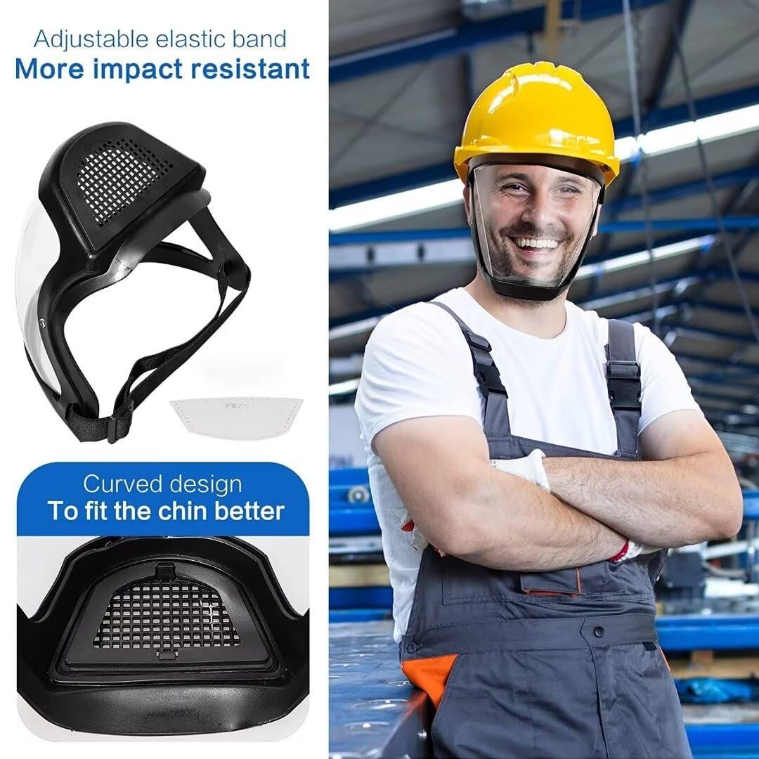 6 Pcs Full Face Protective Mask Set – Anti-Fog Dust Respirator Cover