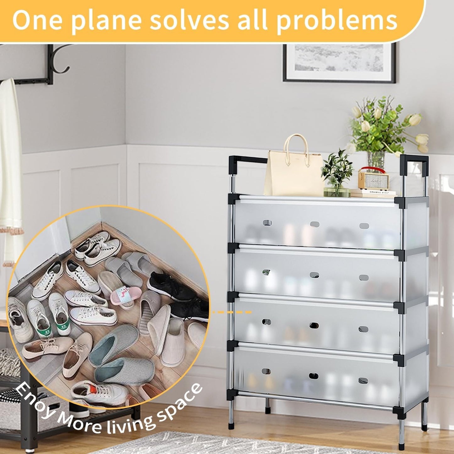 Multi-Layer Storage Shoe Rack - Space-Saving Dustproof