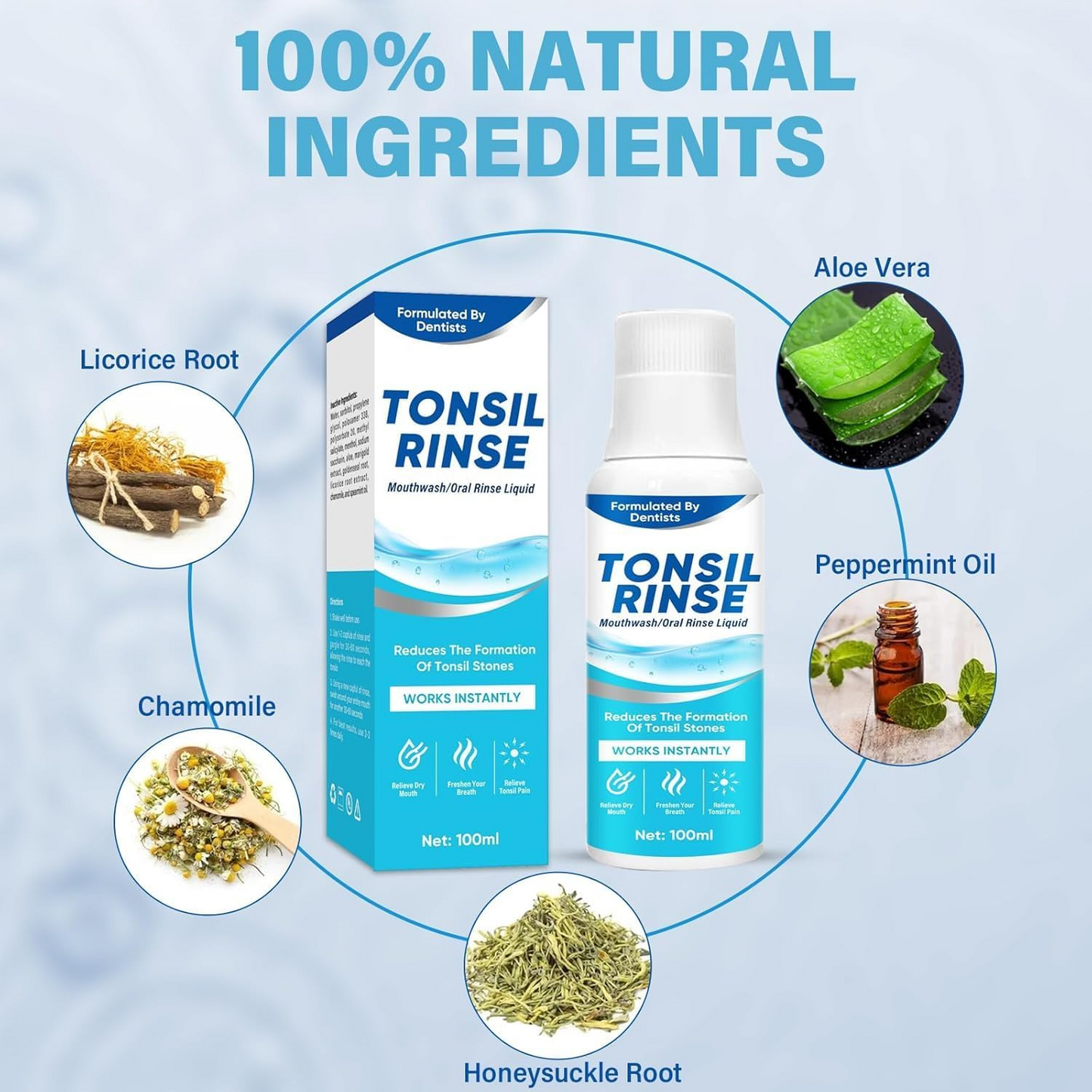 Tonsil Stone Mouthwash – Mint Oral Rinse for Fresh Breath Care