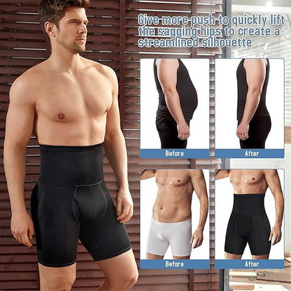 Men’s Tummy Control Shorts – High Waist Compression Body Shaper