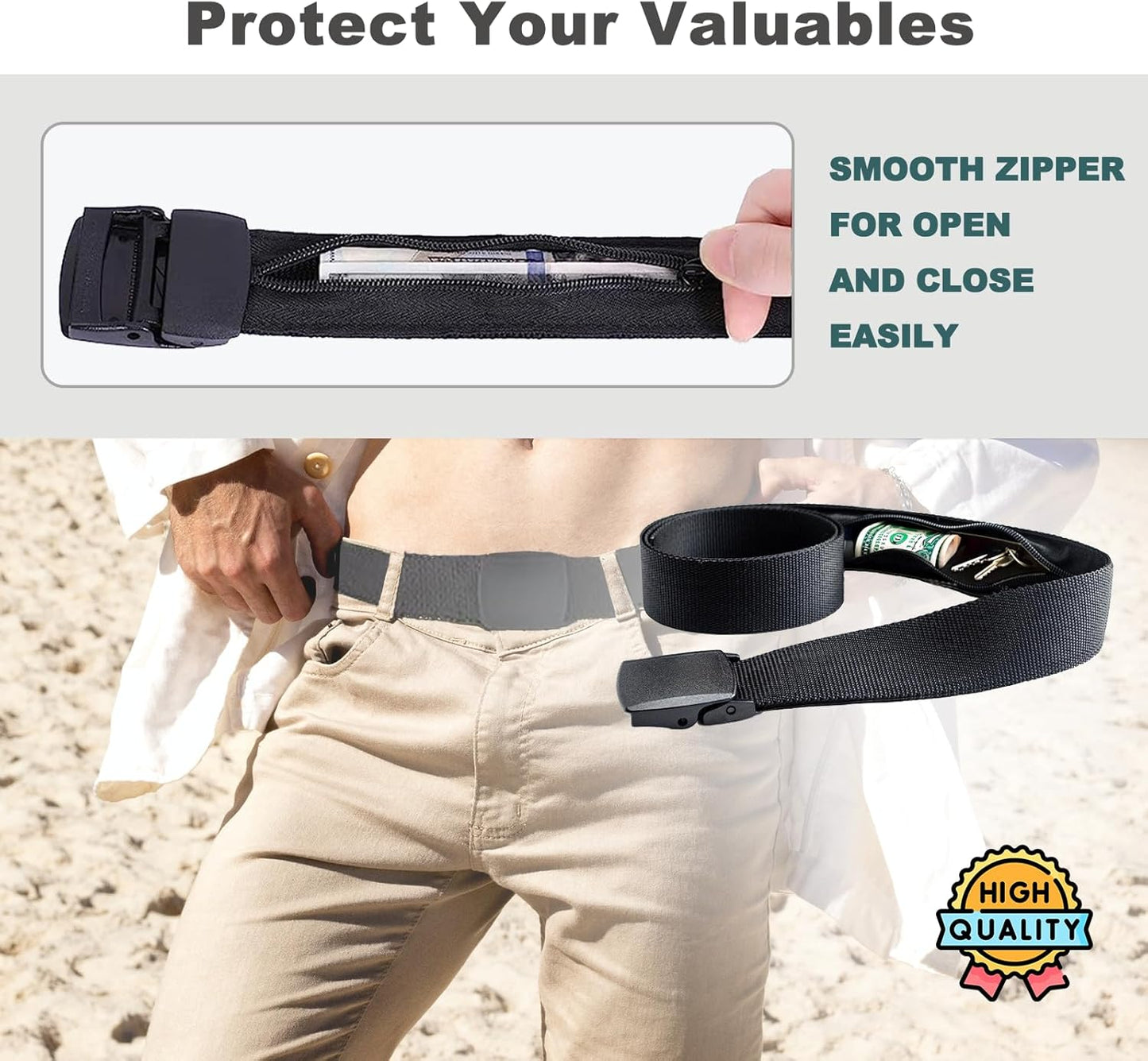 Hidden Money Travel Belt – Keep Your Cash Safe Anywhere