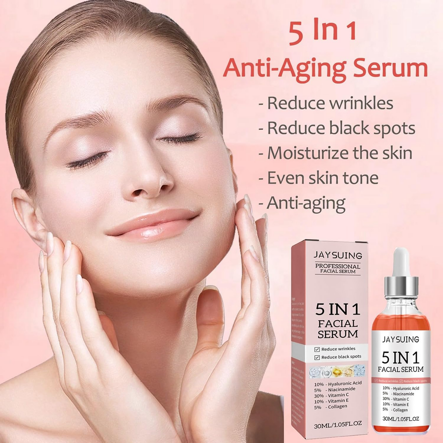 5-in-1 Hyaluronic Acid & Vitamin C Facial Serum