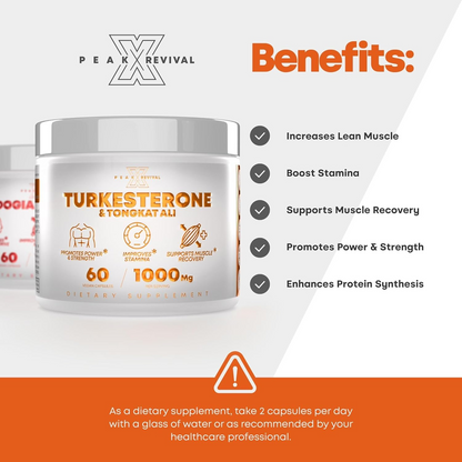 Turkesterone & Tongkat - Natural Testosterone Support