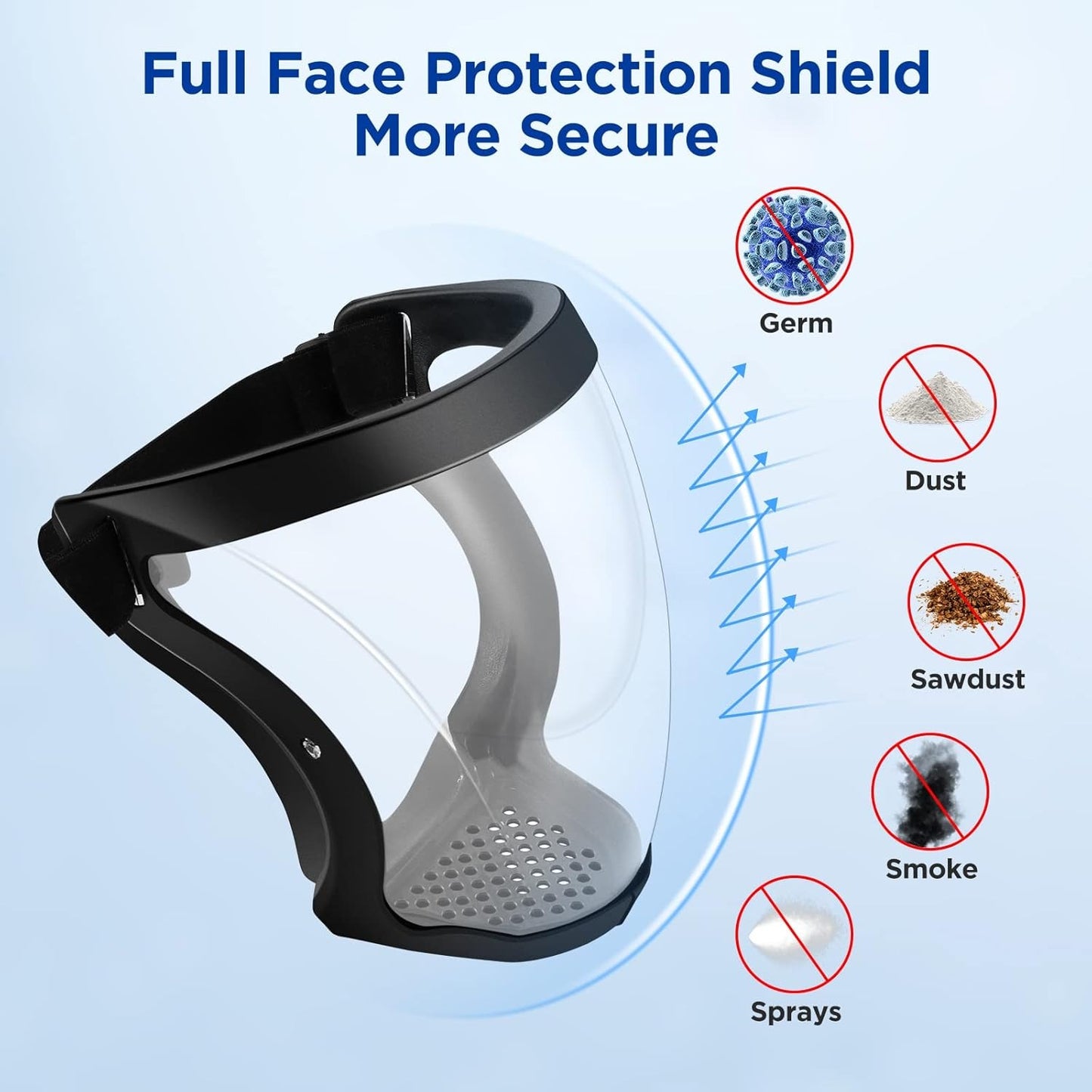 6 Pcs Full Face Protective Mask Set – Anti-Fog Dust Respirator Cover