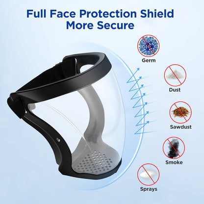 6 Pcs Full Face Protective Mask Set – Anti-Fog Dust Respirator Cover