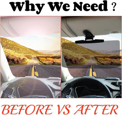 Universal Car Sun Visor – Polarized Shield for Day & Night