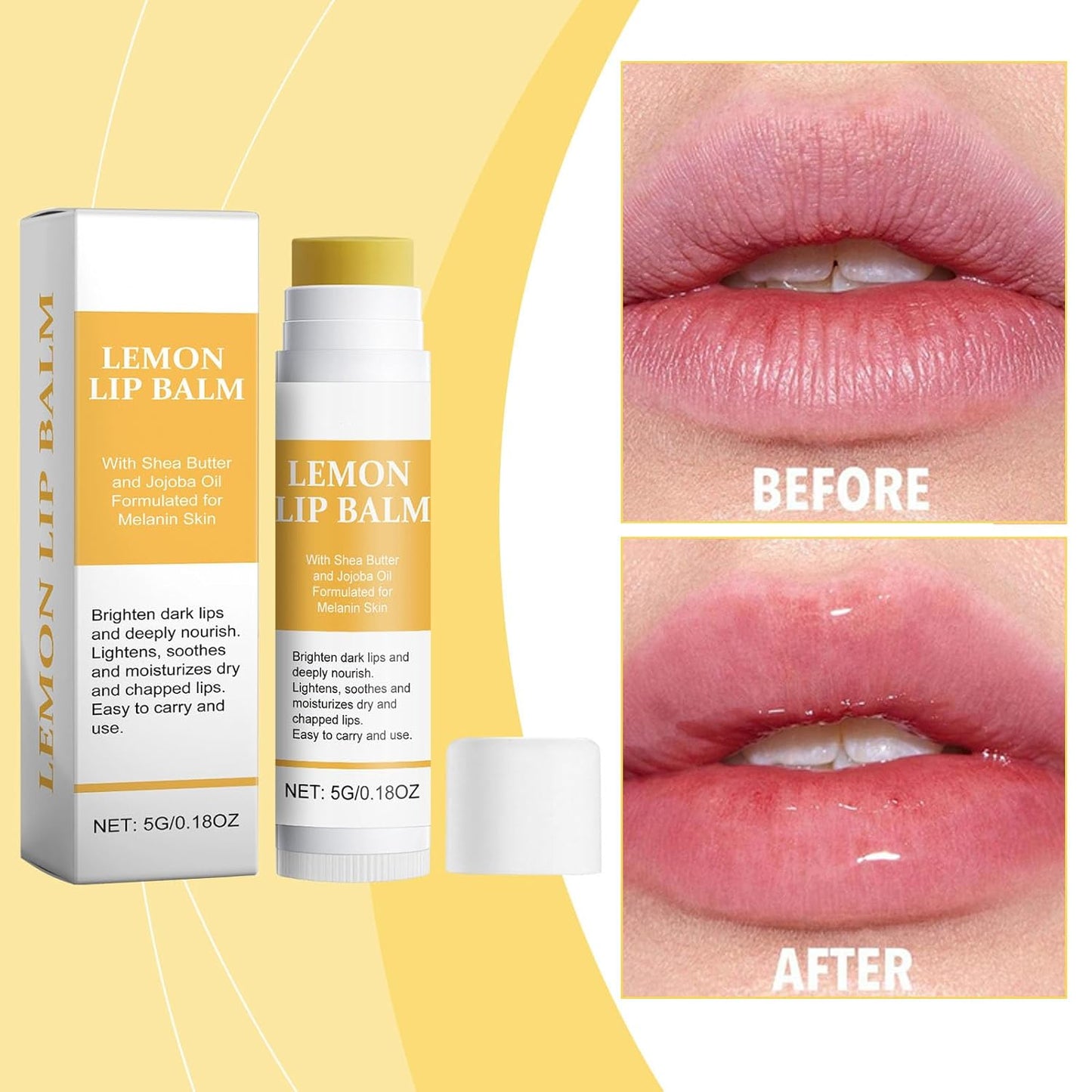 Lemon-Fresh Lip Balm Hydration Anytime, Anywhere