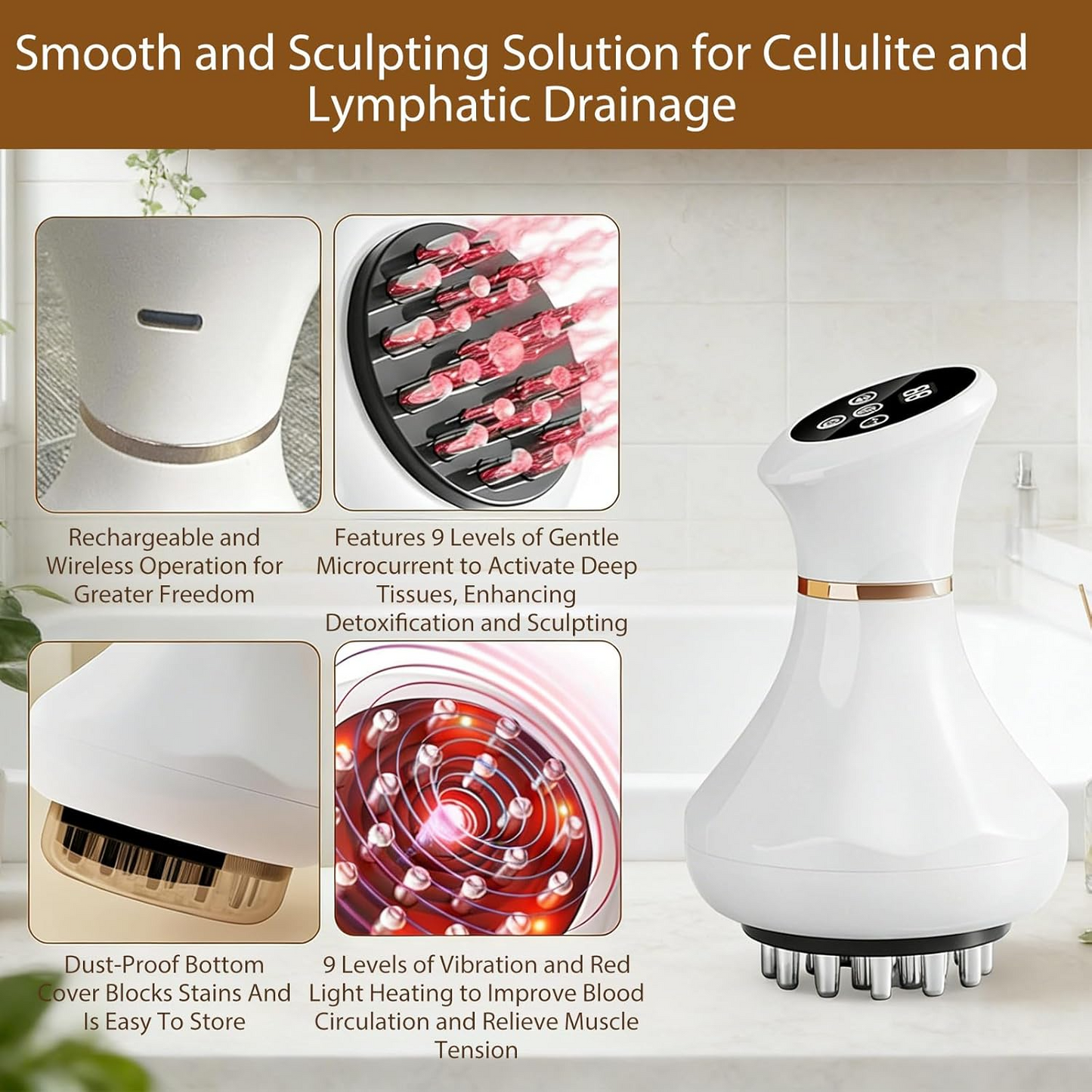 3 in 1 Electric Gua Sha & Cupping Massager – Heat, Suction & Relaxation Therapy