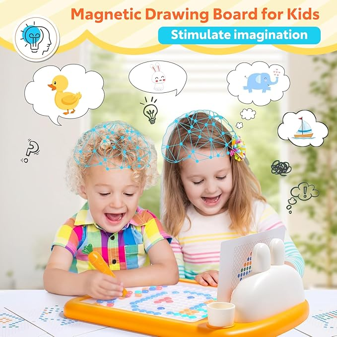 Rabbit Magnetic Drawing Board – Smart Bead Learning Toy for Kids