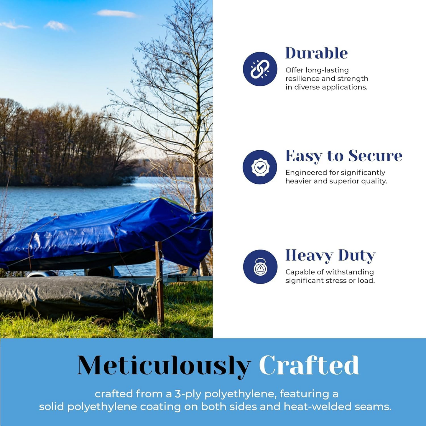 Heavy Duty PVC Coated Tarpaulin Roll – Waterproof Cover for Trucks, Trailers & Industrial Use