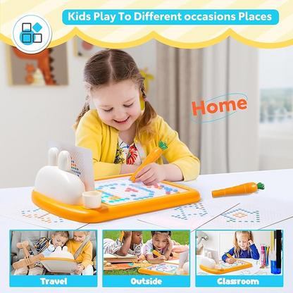 Rabbit Magnetic Drawing Board – Smart Bead Learning Toy for Kids