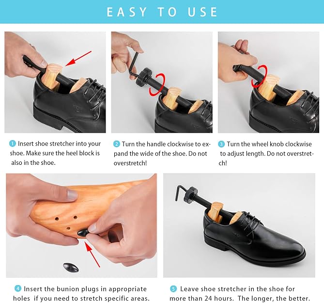Wooden Shoe Stretcher – Make Tight Shoes Instantly More Comfortable