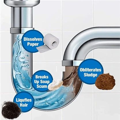 Drain Cleaning Powder Grease & Blockage Removal for Toilet and Kitchen Drains