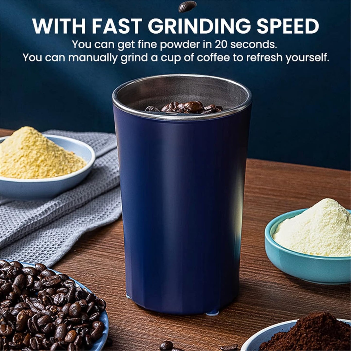 Portable Electric Coffee & Spice Grinder – Fresh Flavour in Every Grind