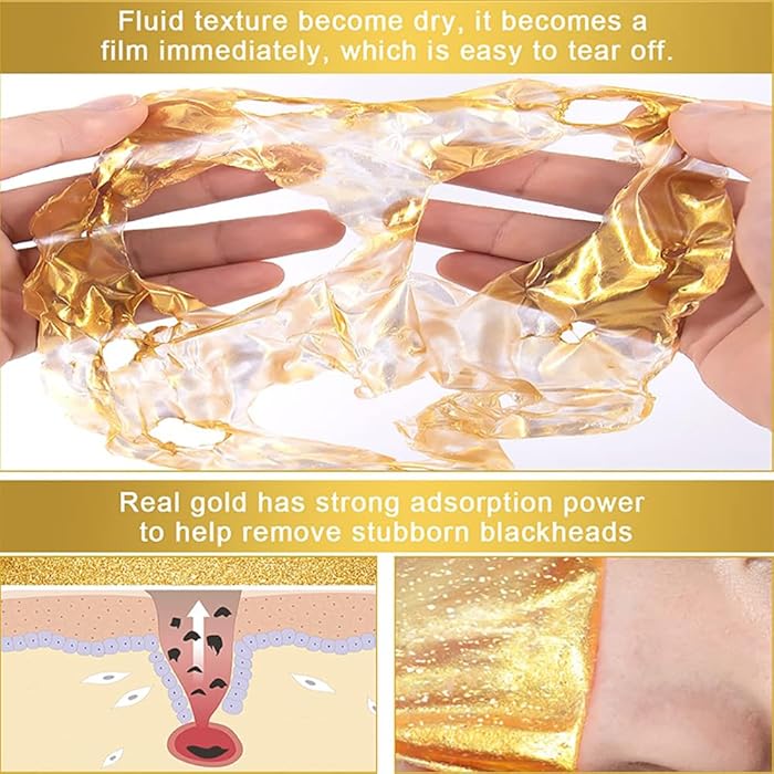 24K Gold Deep Cleansing Anti Acne Remove Black Head Peel Off Beauty Mud Facial Mask