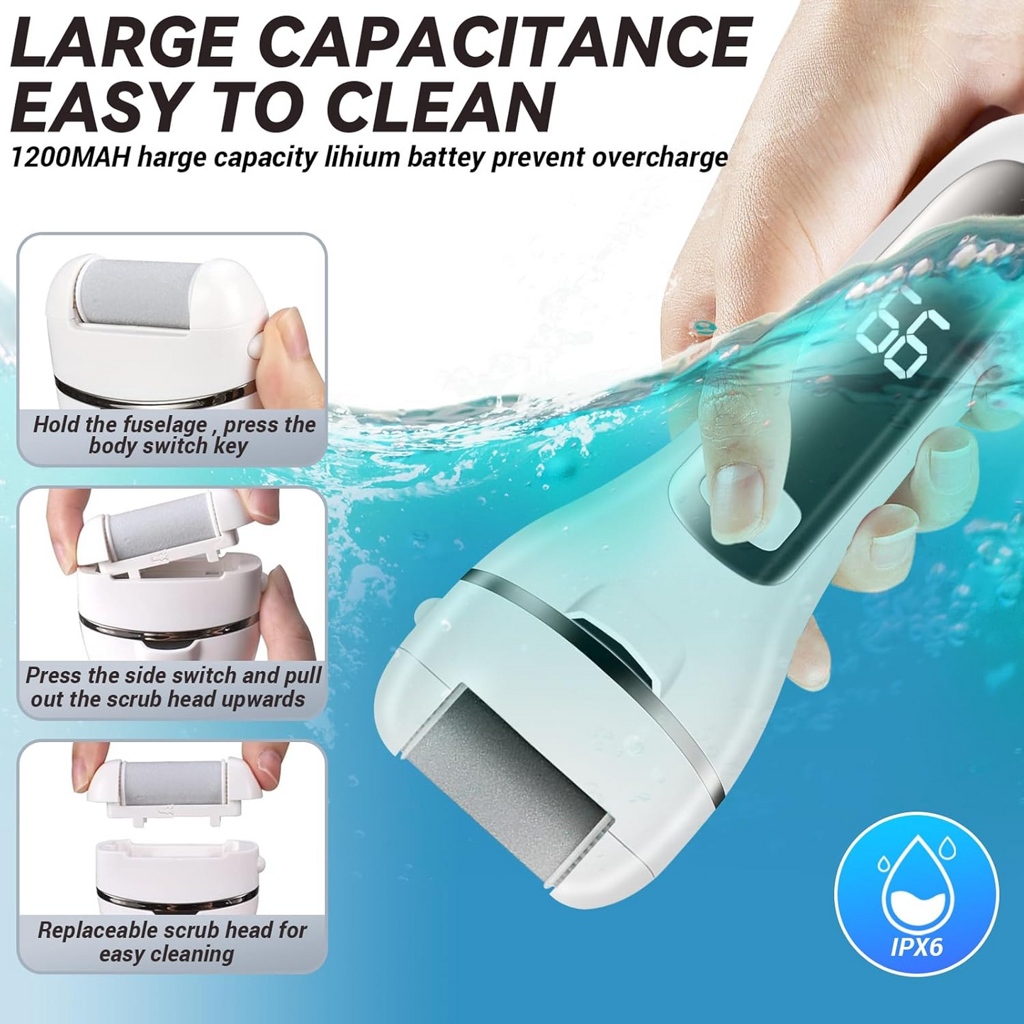 Automatic Dual Sided Electric Foot Grinder – Rechargeable Pedicure & Callus Remover