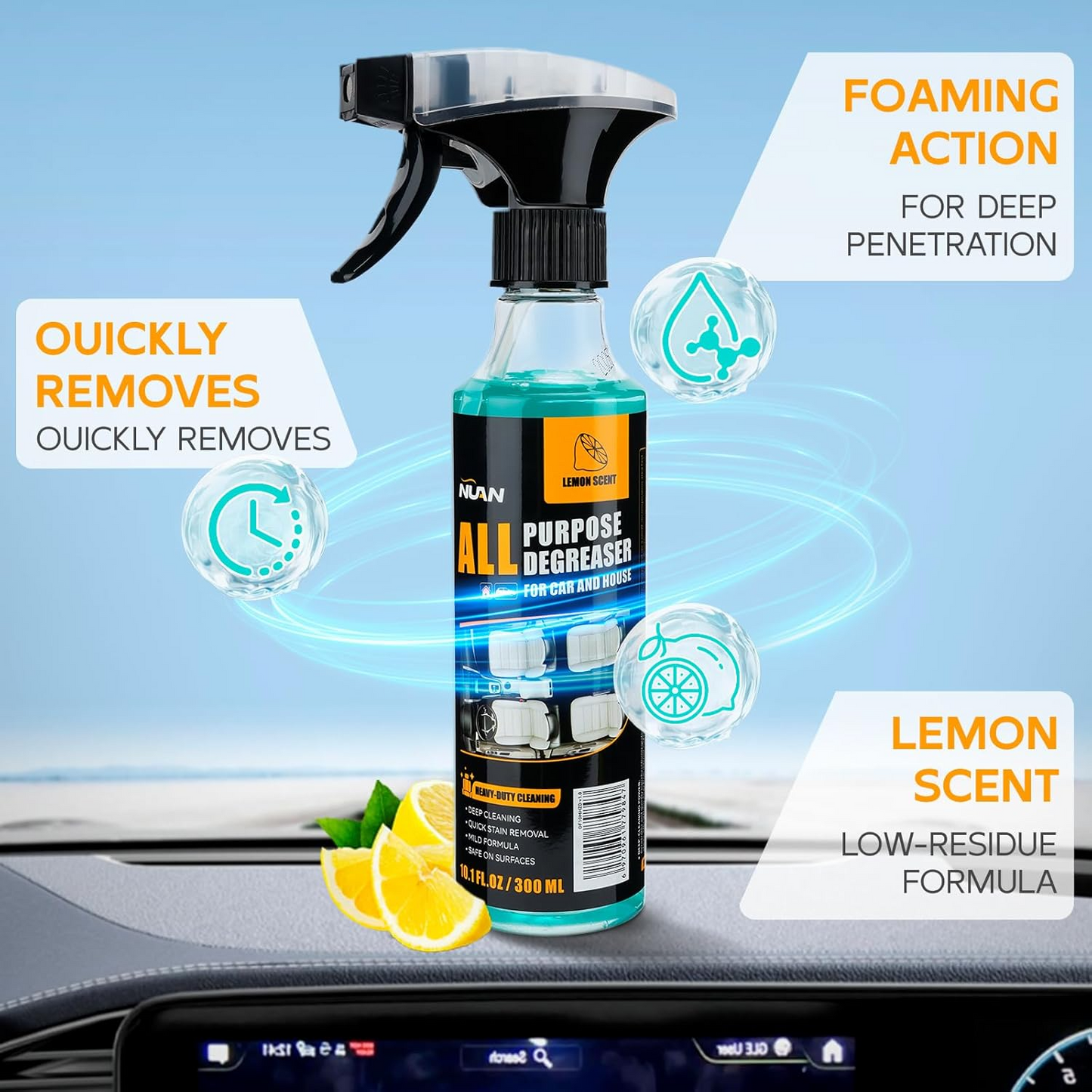Multi-Purpose Car Interior Degreaser – Deep Clean & Fresh Restore