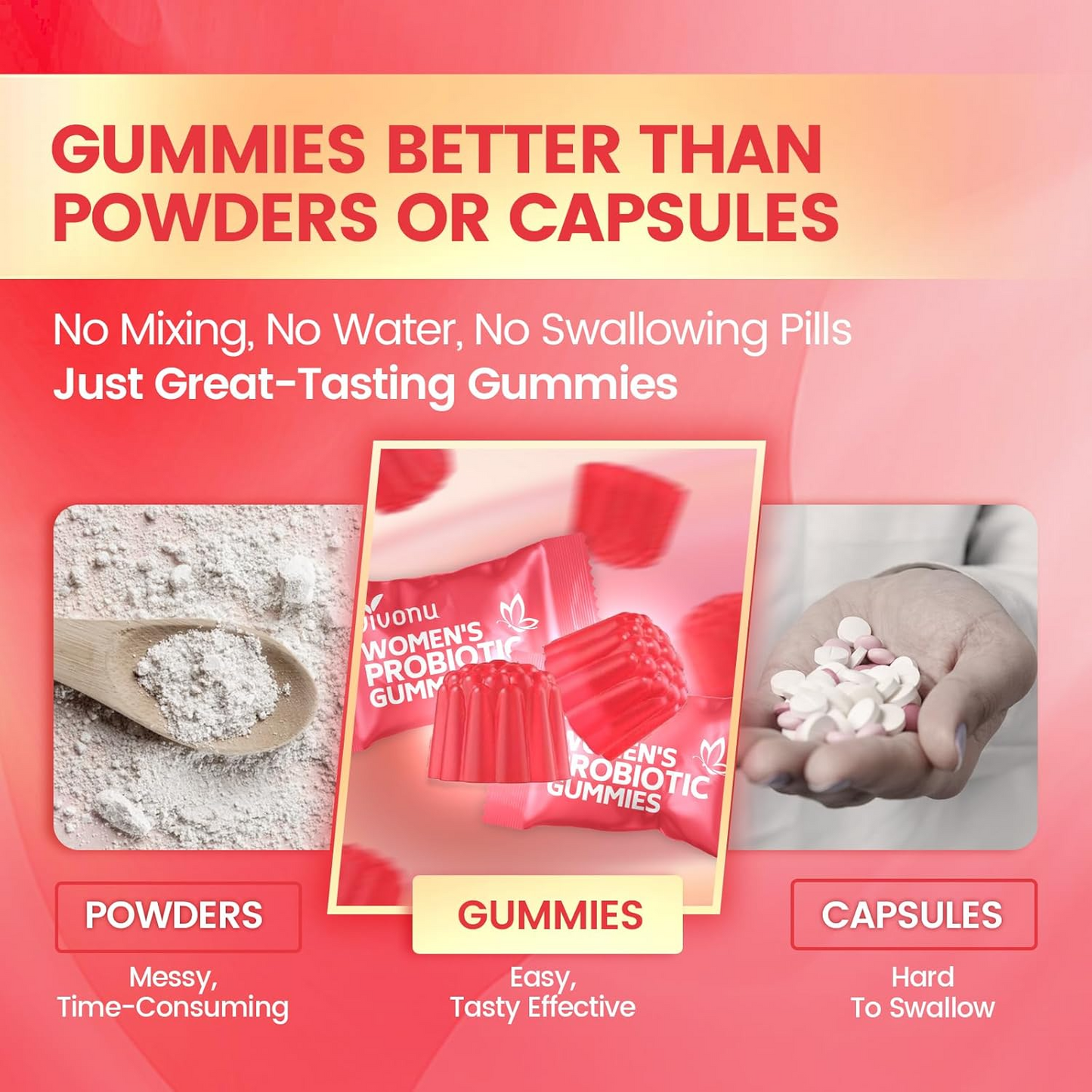Women’s Probiotic Cranberry Gummies – Daily Balance, Gut & Feminine Health Support