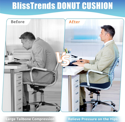 Donut Memory Foam Cushion – Orthopedic Relief for Sitting Comfort
