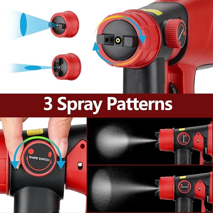 Cordless Power, Smooth Finish — 800ML Electric Paint Sprayer