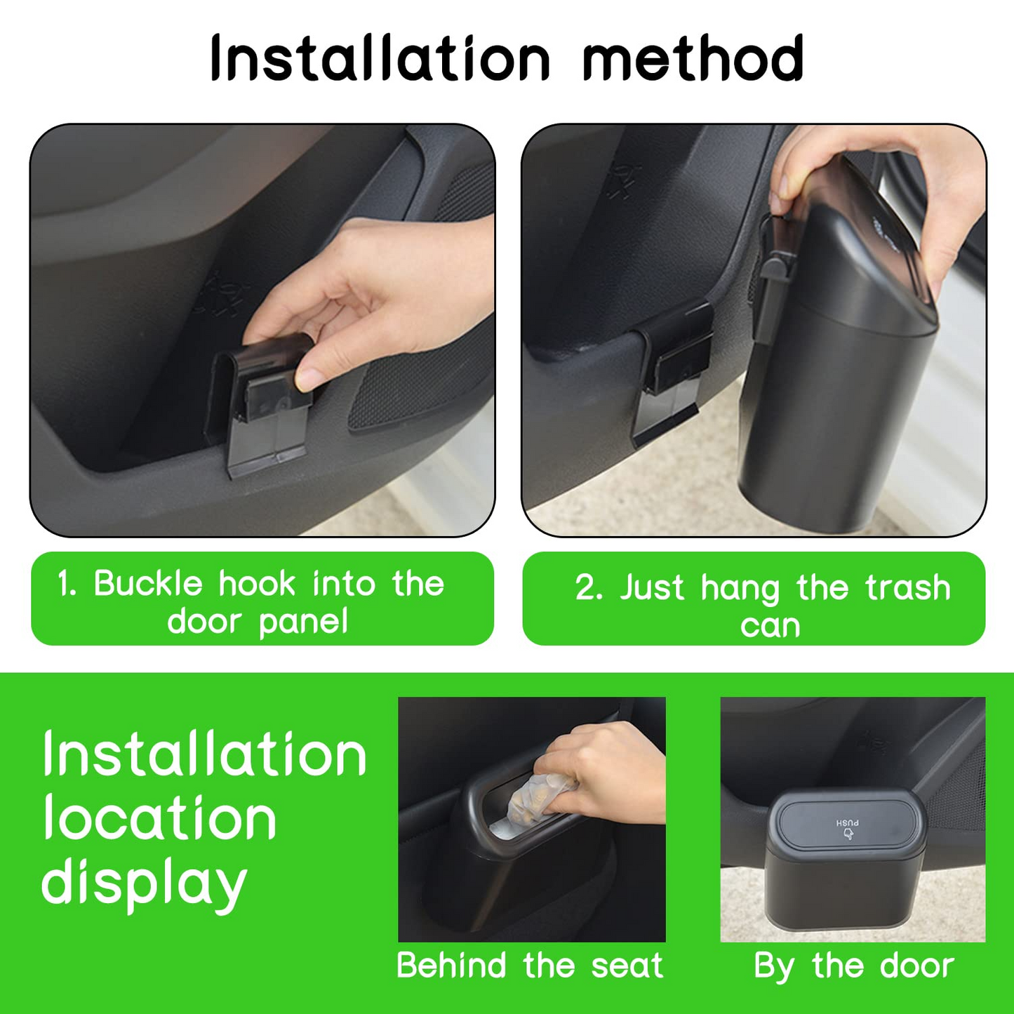 Car Trash Bin Auto Dustbin with Lid