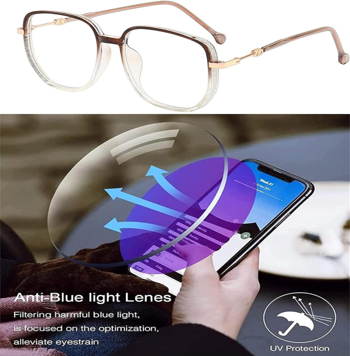 Diamond Glasses – Anti-Blue Light Photochromic Eyewear