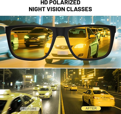 Men's Sunglasses – Polarized Square Fashion Eyewear for Outdoor Activities