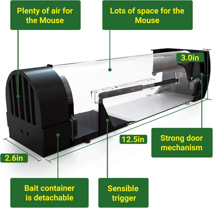 Smart Mouse Trap – Transparent, Safe & Reusable Rodent Catcher