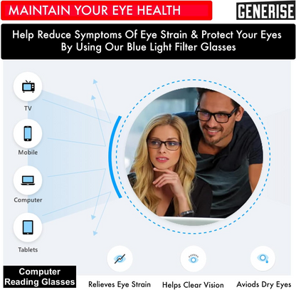 Unisex Anti-Blue Light PC Frame Computer Lightweight Glasses
