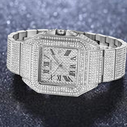 Luxury Diamond Rhinestone Watch – Unisex Bracelet Wristwatch