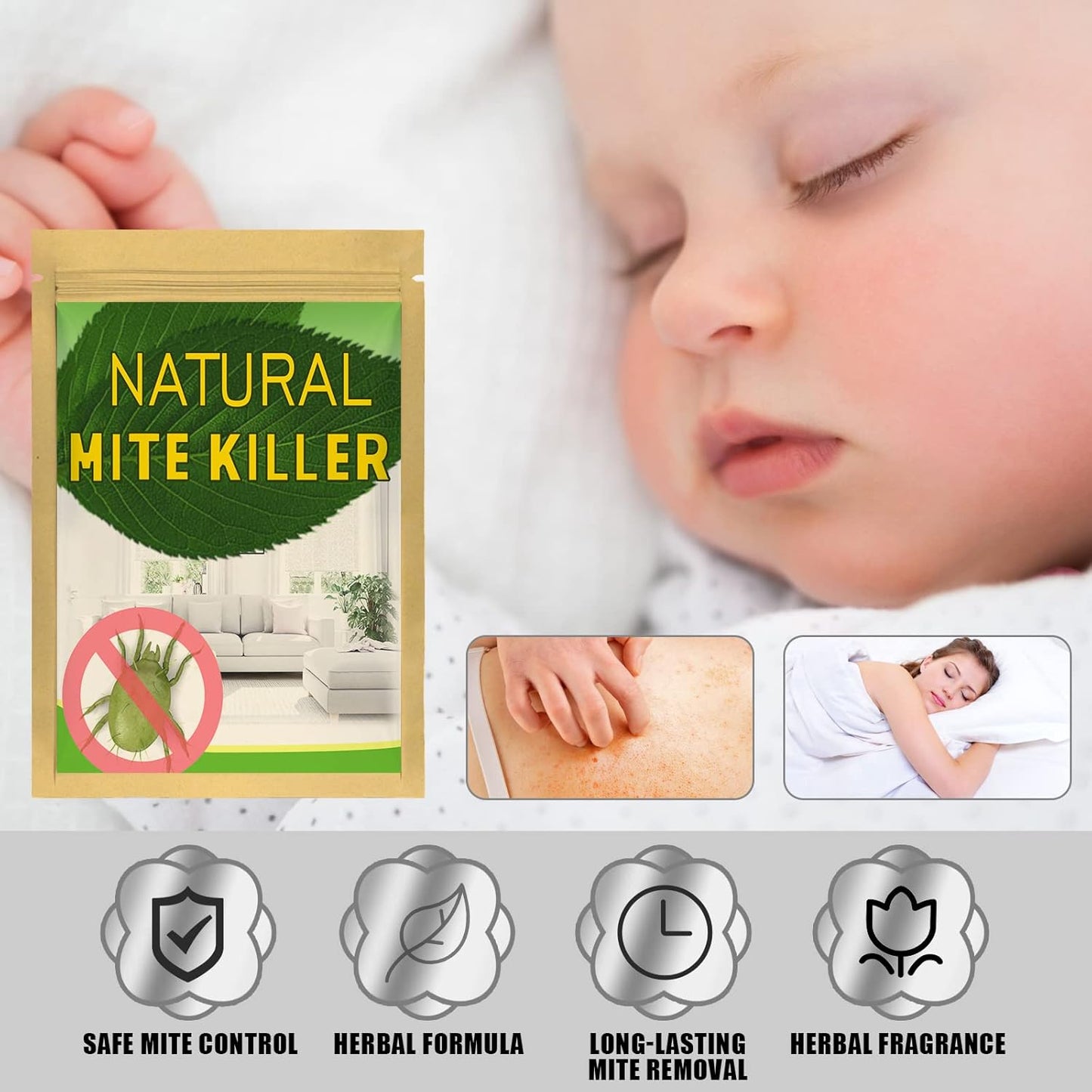 Natural Anti-Mite Sachet – Chemical-Free, Long-Lasting Protection