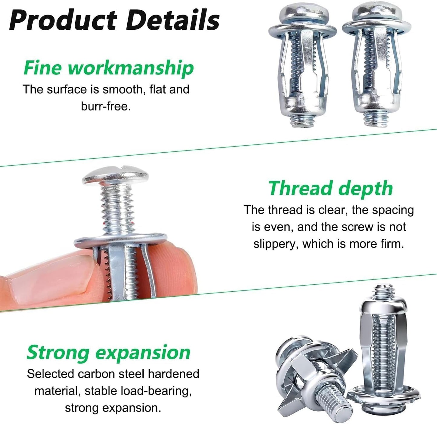 Jack Nut Petal Screw Anchors – Expansion Plugs for Secure Mounting
