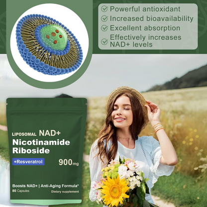 Liposomal NAD+ Support Capsules with Nicotinamide Riboside