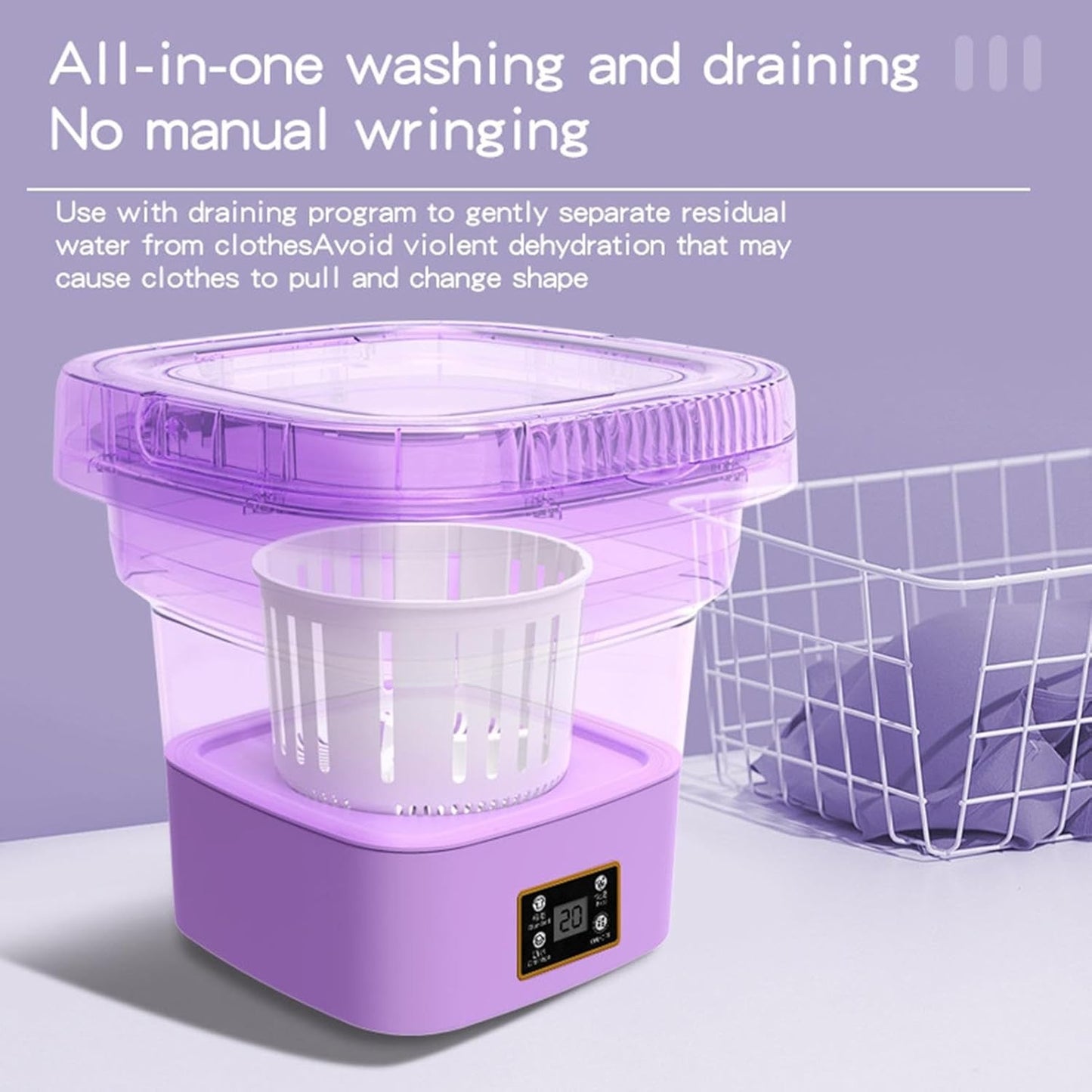 Mini Portable Washing Machine — Clean Clothes Anywhere