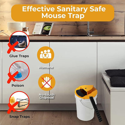 Bucket Lid Rat Trap Reusable Humane Rodent Catcher for Home