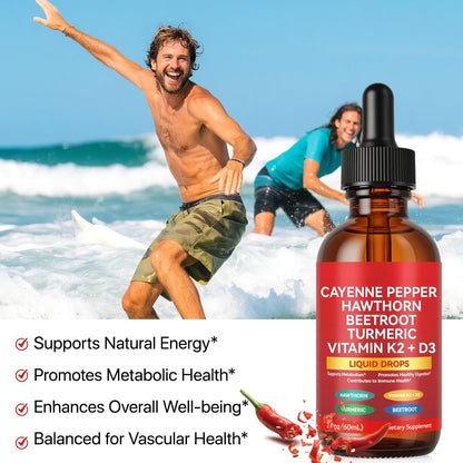 Cayenne Pepper Liquid Drops – Heart & Circulation Support Supplement