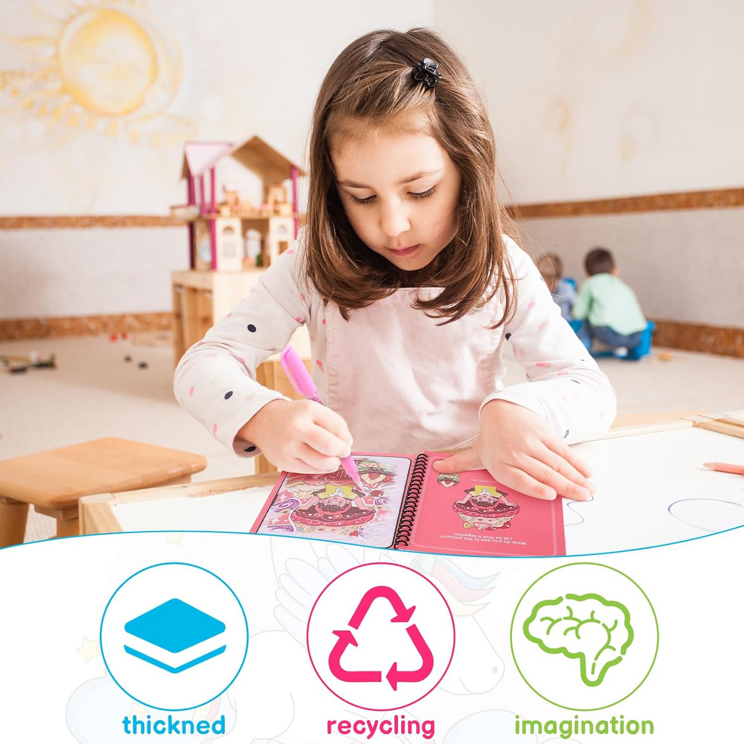 Reusable Water Painting Books for Kids – Eco-Friendly Educational Pack