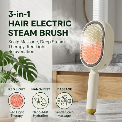 2 in 1 Electric Scalp Massage Comb – Red Light & Atomizing Hair Care Comb
