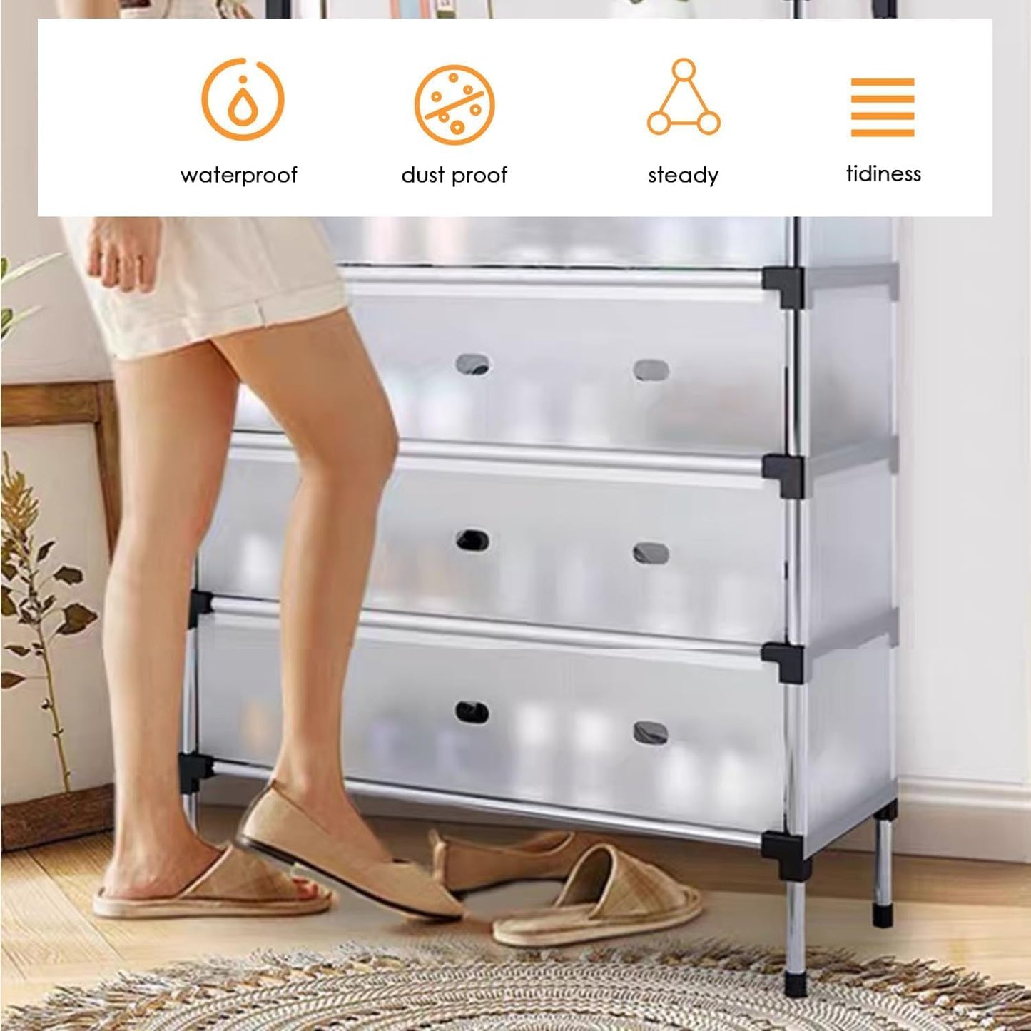Multi-Layer Storage Shoe Rack - Space-Saving Dustproof