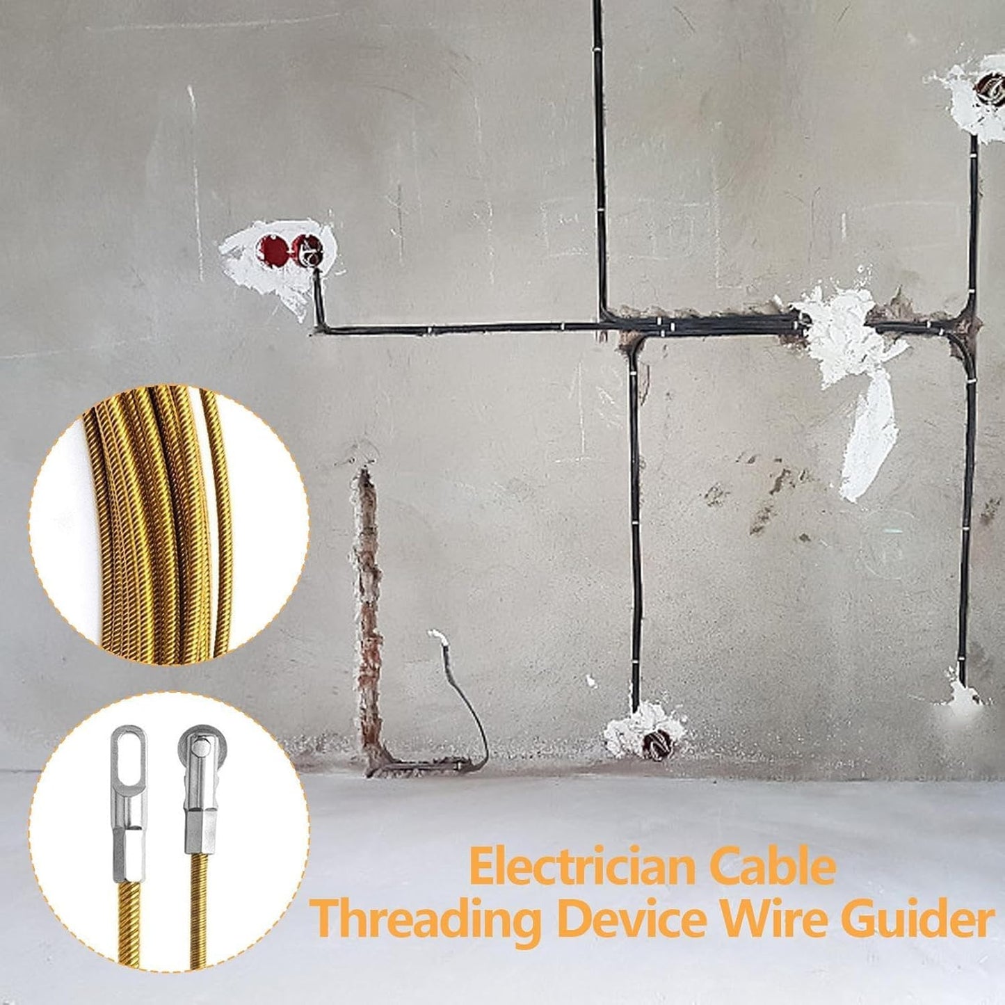 Spring Steel 15M Electrical Wire Fishing Tool – 4mm Cable Puller