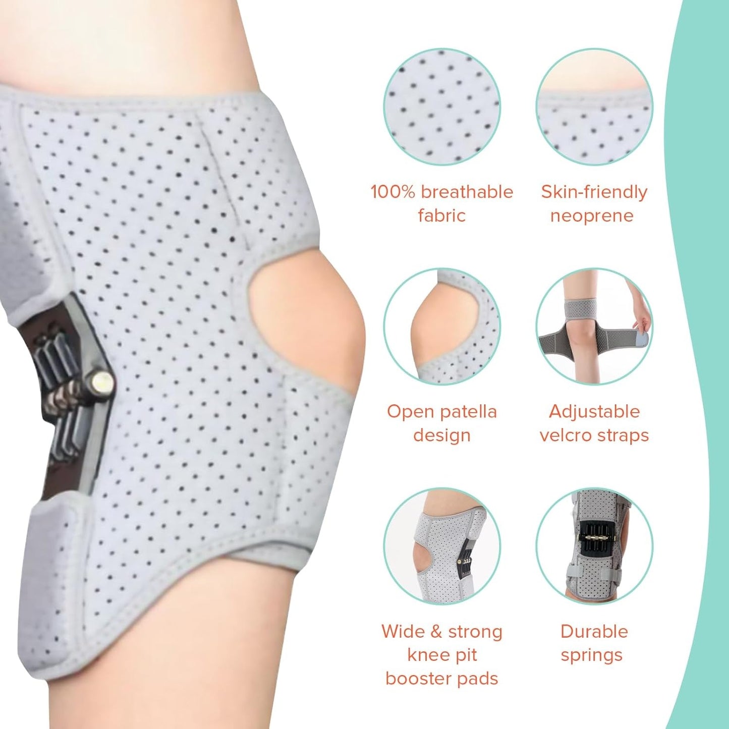 Adjustable Knee Booster Support – Patella Stabiliser & Sports Joint Protector