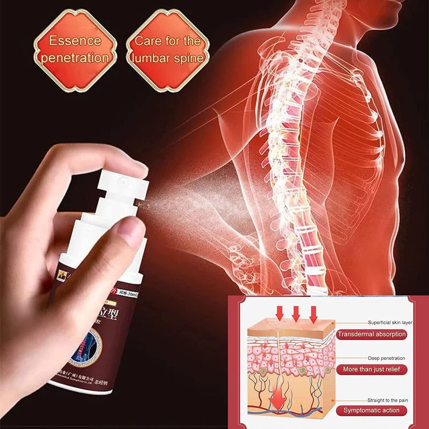 Back Pain Relief Herbal Spray-Manufactured In Japan