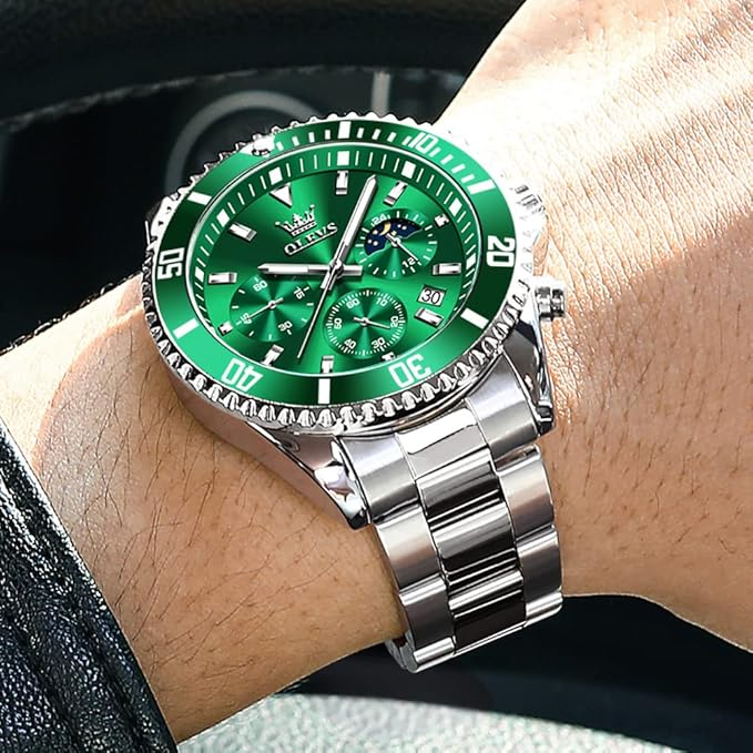 Luxury Diver’s Watch for Men – Sporty Waterproof Stainless Steel Timepiece