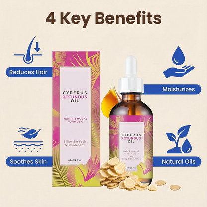 Cyprus Rotundus Hair Removal Care Oil – Gentle Skin Moisturizing & Daily Care Formula